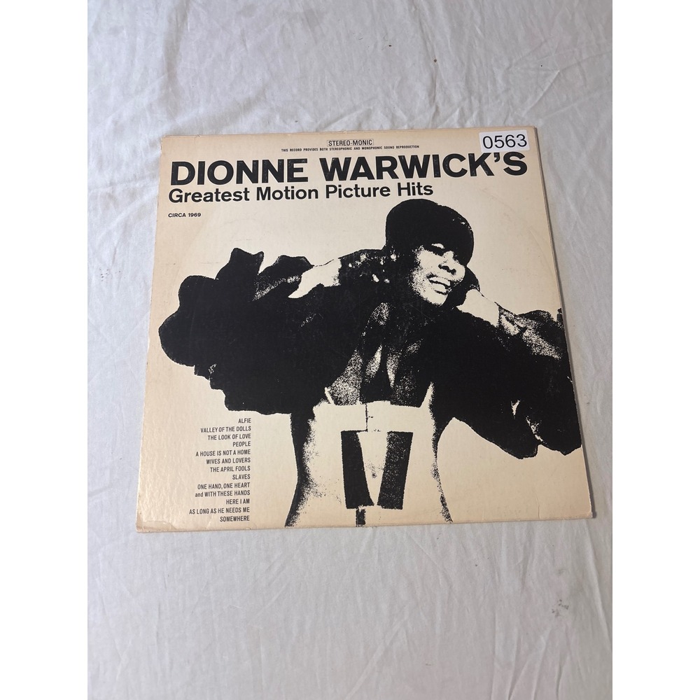 Dionne Warwick Greatest Motion Picture Hits Vinyl LP 12" Black Good 1969 Scepter